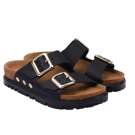 Papuci cu talpa ortopedica Leon 6010 negru - dama [1]