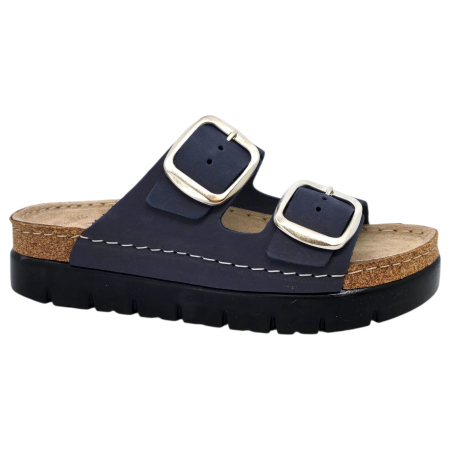 Încălțăminte cu talpă ortopedică - Papuci Doss 616 albastru - dama