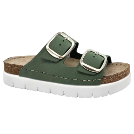 Încălțăminte cu talpă ortopedică - Papuci Doss 616 verde menta - dama