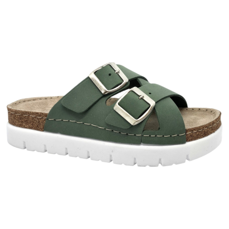 Încălțăminte cu talpă ortopedică - Papuci Doss 618 verde menta - dama