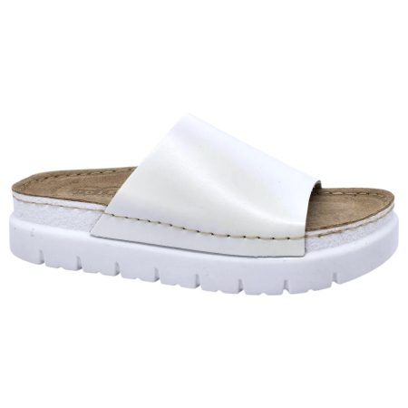 Încălțăminte cu talpă ortopedică - Papuci Doss 692 alb - dama