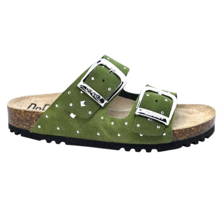 Încălțăminte cu talpă ortopedică - Papuci Dr Feet 16034 verde - dama