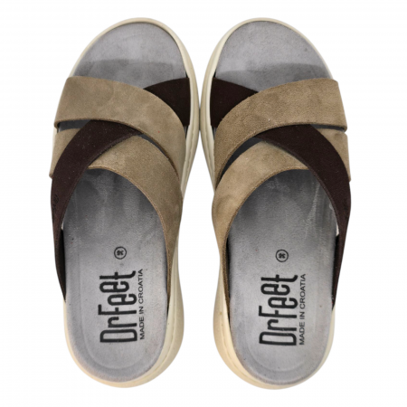 Papuci Dr Feet 18002 bej cu maro - dama [4]