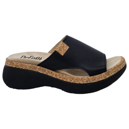 Încălțăminte cu talpă ortopedică - Papuci Dr Feet 21005 negru - dama