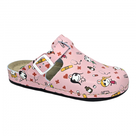 Saboți medicali damă - Dr Feet - Saboti medicali Dr Feet 1014 medical pink - dama