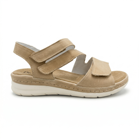 ÎNCĂLȚAMINTE DR FEET - Sandale Dr Feet 101836 maro deschis - dama