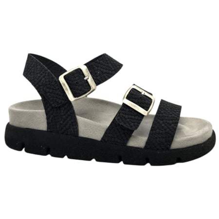 Încălțăminte cu talpă ortopedică - Sandale Dr Feet 16031 negru - dama
