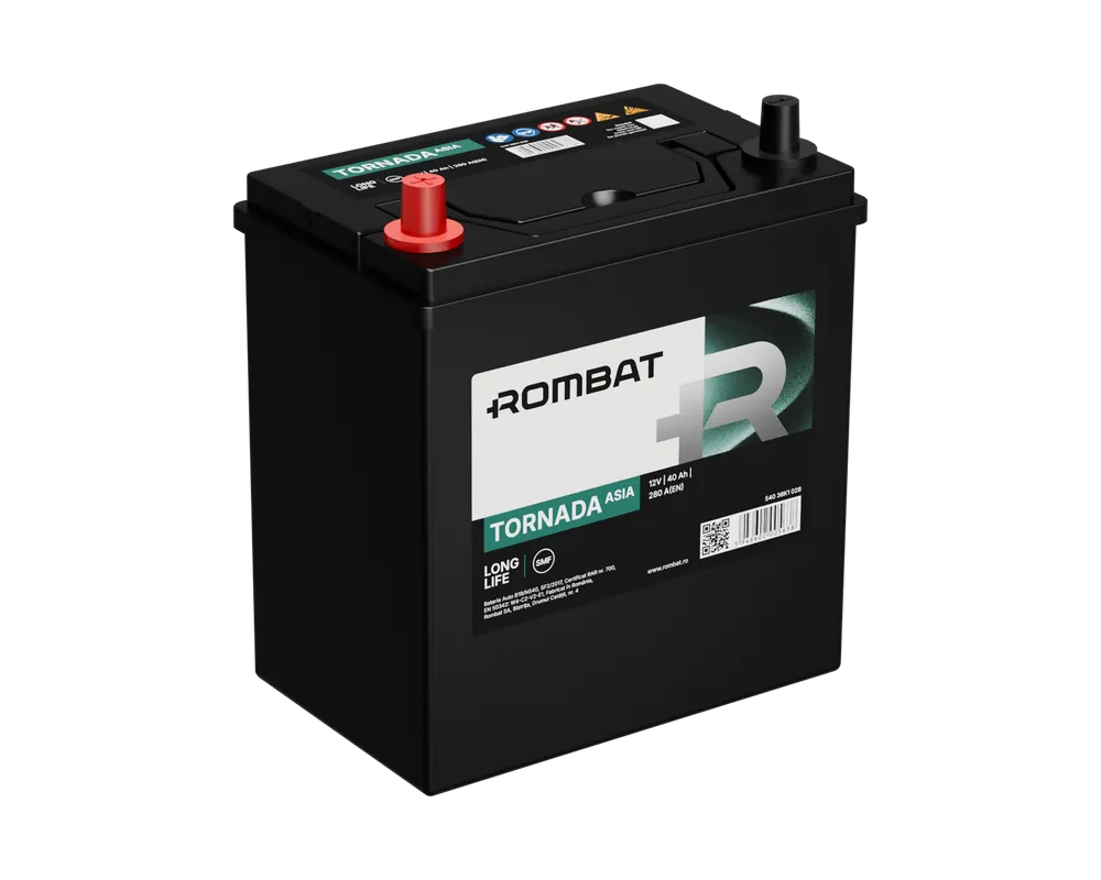 Auto - Rombat Tornada Asia 40Ah 280A (Dreapta -)
