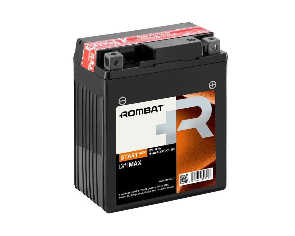 Moto - BATERIE MOTO  12V-6AH 80A  Start AGM RBX7L-BS