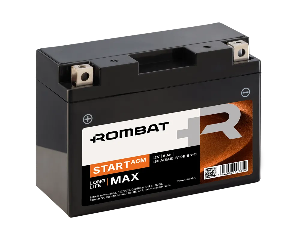 Moto - BATERIE MOTO  12V-8AH 90A  Start AGM RT9B-BS