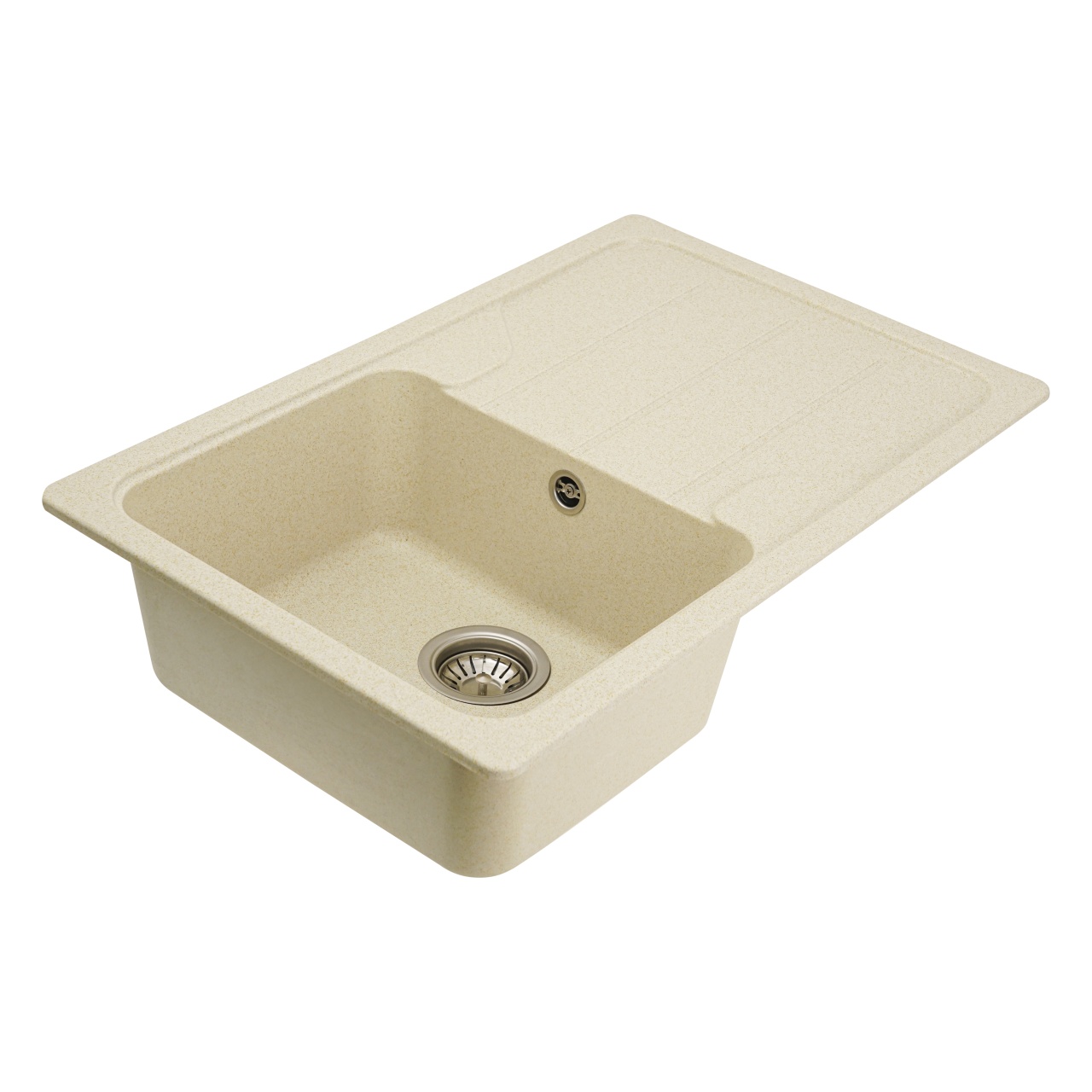 Chiuvetă din compozit de granit pentru bucătărie ELEFANT PREMIUM 7850 VERONA Nisip bej 775 x 495 mm [3]