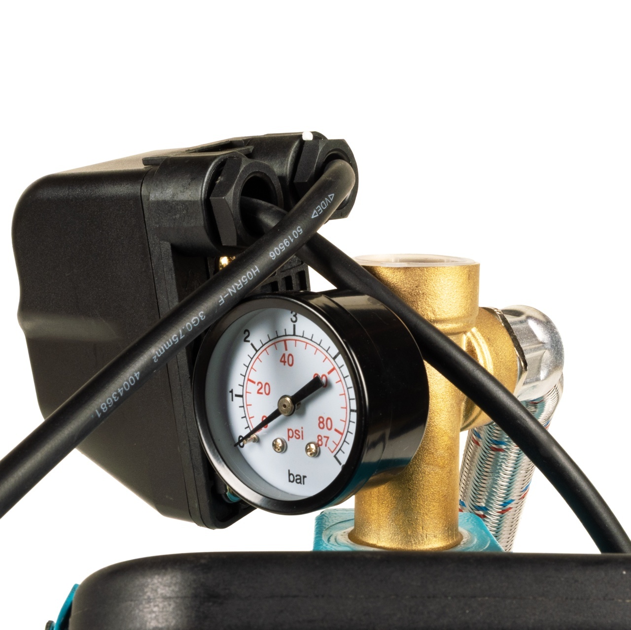 Hidrofor Detoolz 1.1 kW, debit maxim 2480lh, inaltime maxima de pompare 45m, corp pompa fonta, butelie 50L, ejector [4]