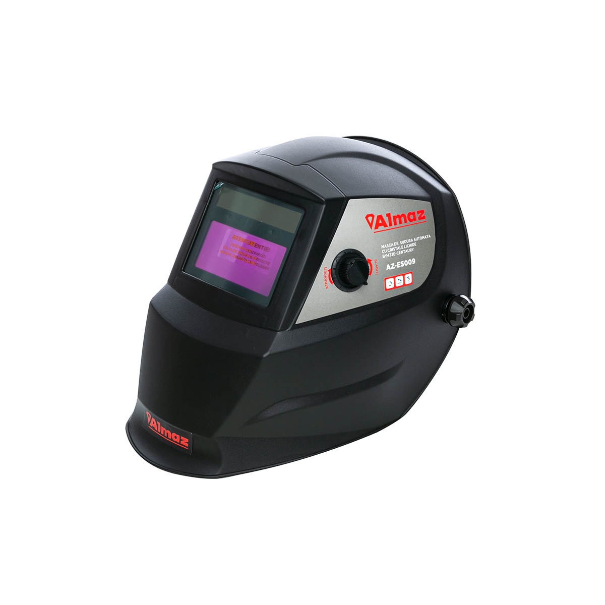 Fara categoriee - Masca de sudura Almaz, Automata, zona vizualizare 93x43mm, 2 senzori arc sudura, destinata sudura/polizare