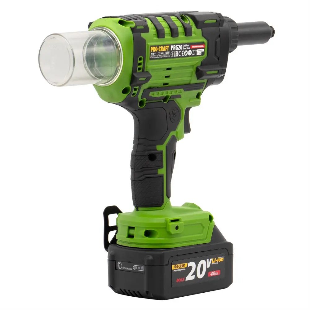 Masina de nituit nituri-pop cu 2 acumulatori 2 Ah si incarcator PROCRAFT PRG20 [3]