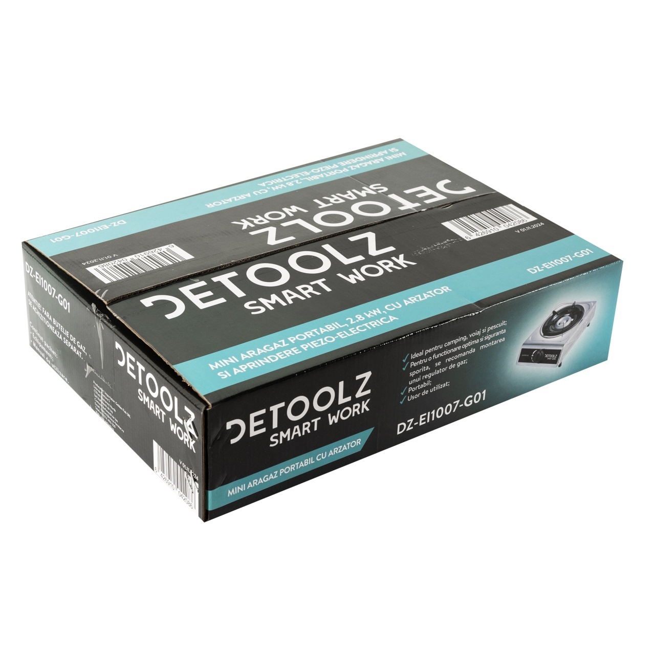 Mini aragaz portabil, Detoolz, 2.8kW, 1 ochi, Piezo [2]