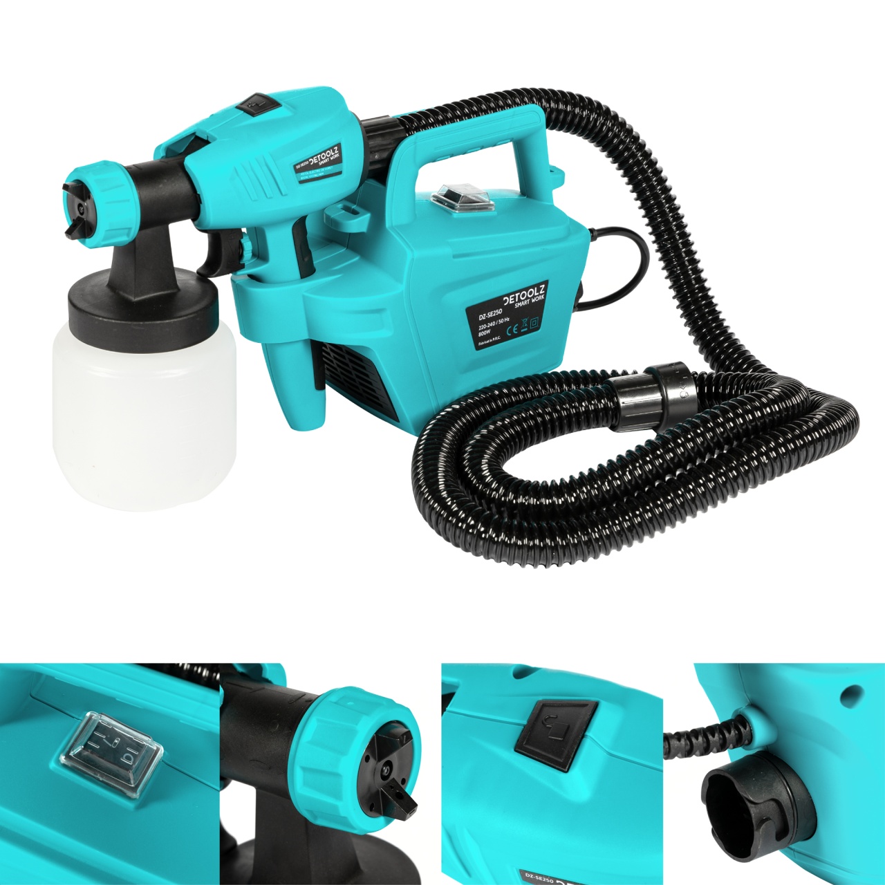Pistol electric de vopsit 800W 1000ml/min [8]