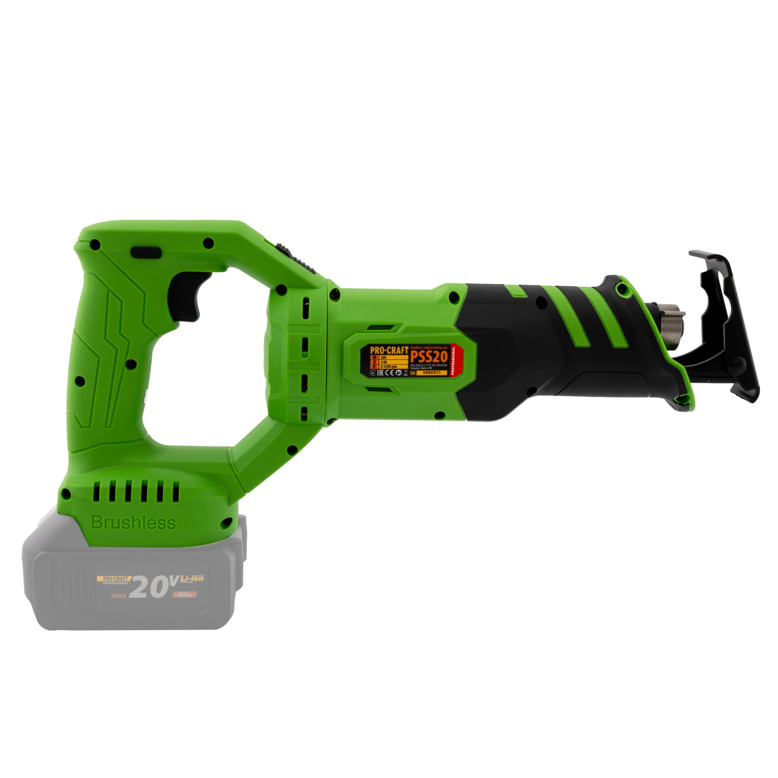 PSS20 Procraft fierastrau tip Sabie pe acumulator de 20 V [3]