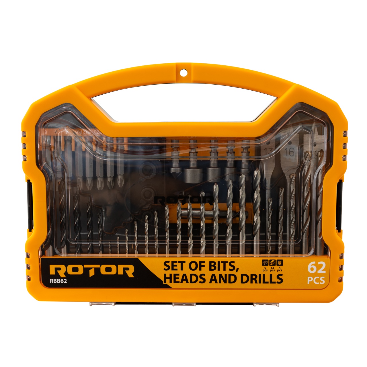 Set biti, tubulare si burghie, 62 piese ROTOR RBB62 [3]