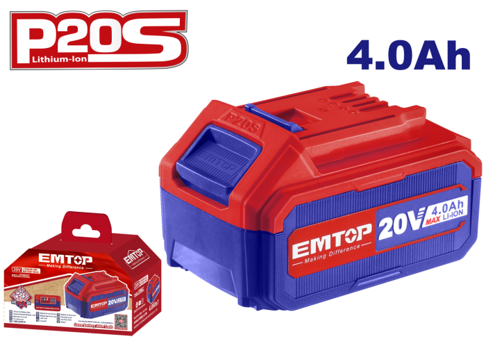 1 x Acumulator 4.0AH litiu-ion, universal compatibila cu toate produsele P20S - EBPK2002, EMTOP