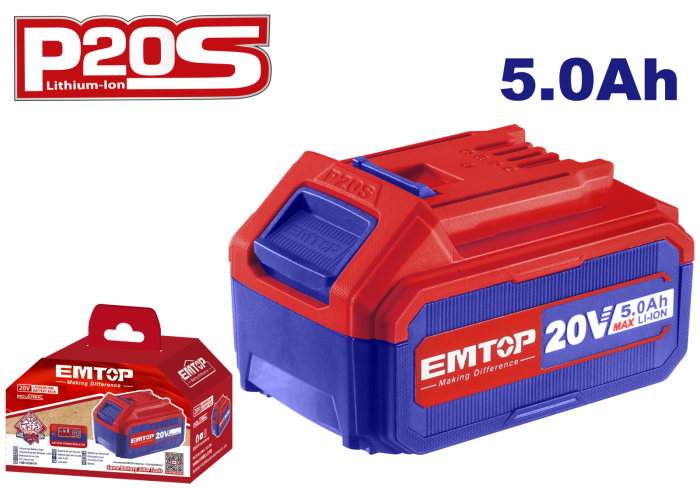 1 x Acumulator 5.0AH litiu-ion, universal compatibila cu produsele P20S - EBPK2003, EMTOP