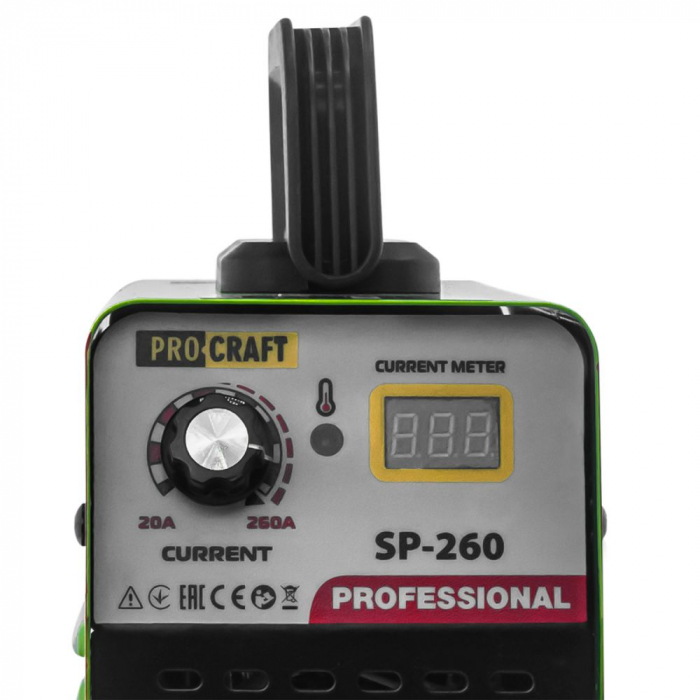 Invertor Sudura Procraft SP 260 Heavy Duty, Masca automata cu cristale lichide, 260A, Diametru electrod 1.5-4.0mm [6]