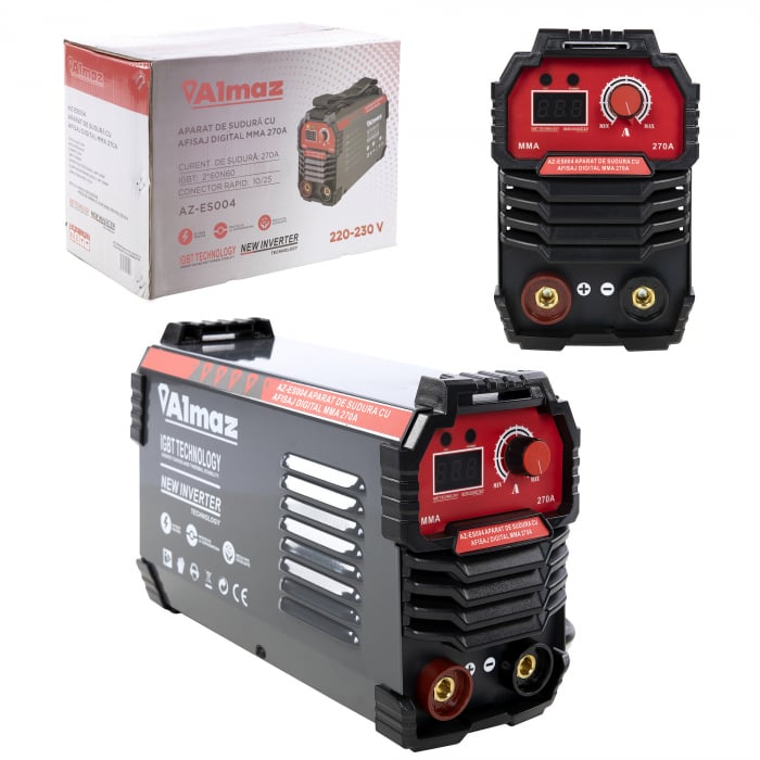 Aparat de sudura tip invertor Almaz AZ-ES004, MMA270, Afisaj digital, accesorii incluse [6]