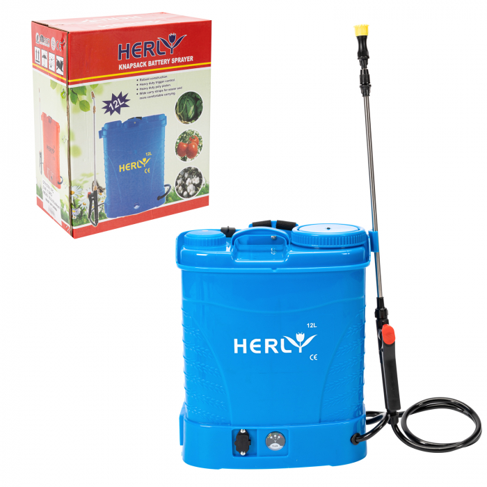 Pompa de stropit cu acumulator 12L, HERLY, Albastra [9]
