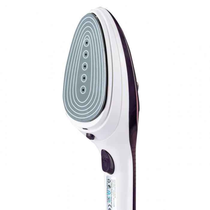 Fier de calcat vertical Hausberg HB7885, 1100W , Talpa ceramica, Accesoriu detasabil, 2 Perii, Mov [3]