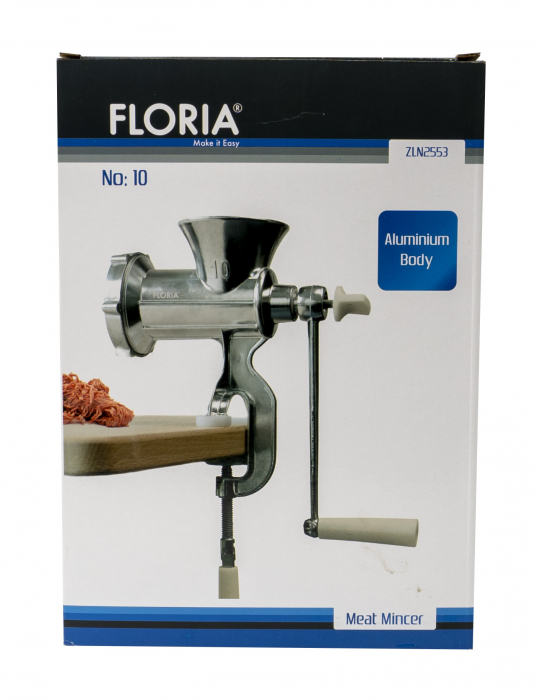 Masina de tocat manuala Floria ZLN-2553, Aluminiu, Argintiu [2]