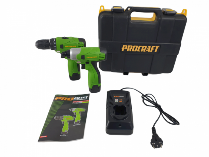 Set Autofiletanta Procraft PA168Li, cu acumulator + Pistol cheie cu impact Procraft PA168IPM, cu acumulator [2]