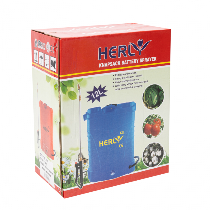 Pompa de stropit cu acumulator 12L, HERLY, Albastra [10]