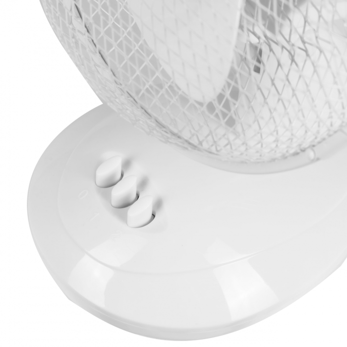 Ventilator Hausberg HB5500, 2 viteze, 40W, Baza fixa, 9 inch, Alb [2]