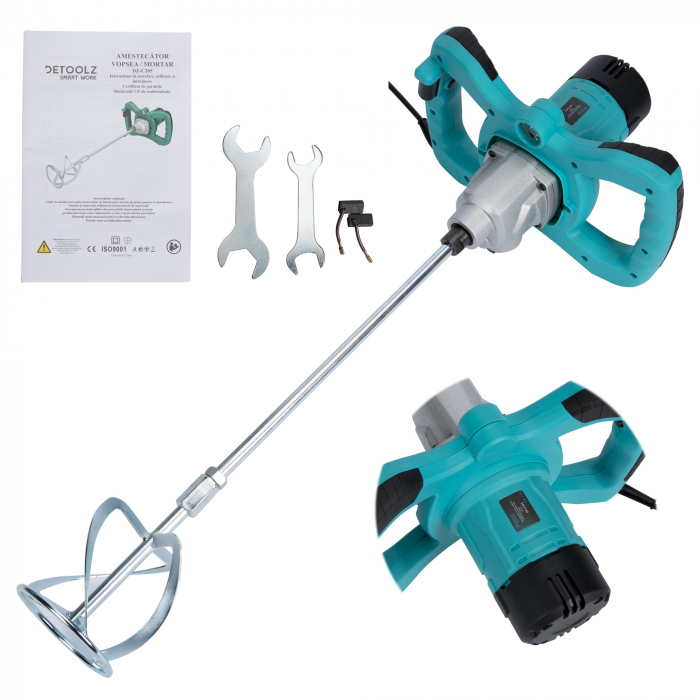 Amestecator de tip mixer Detoolz DZ-C205, vopsea/mortar/ glet, 1300W, PaletaØ120mm, 2 viteze [6]