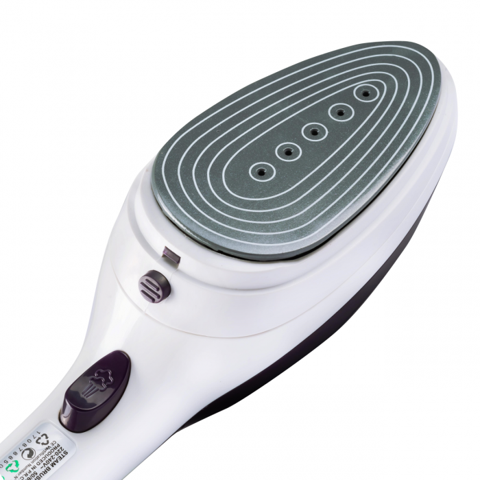 Fier de calcat vertical Hausberg HB7885, 1100W , Talpa ceramica, Accesoriu detasabil, 2 Perii, Mov [6]