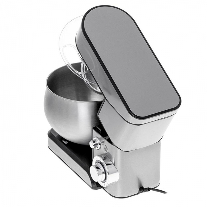 Mixer cu bol inox Voltz V51115F, 1600W, 6 viteze, Bol inox 5L, Tel/Carlig/Paleta/Spatula, Argintiu [4]