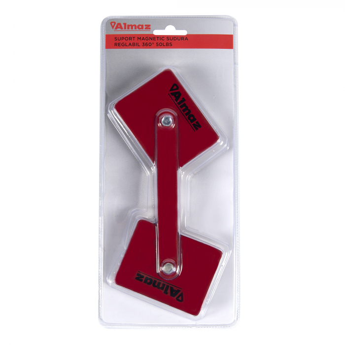 Suport magnetic sudura Almaz AZ-ES029, Reglabil 360 °, 50lbs, Rosu [4]