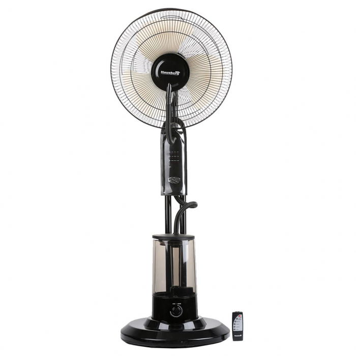 Ventilator Hausberg HB5600NG, 90W, Pulverizare apa/ Umidificare, 300 ml/h, 3 viteze, Timmer, Telecomanda, Negru [4]