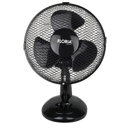 Ventilator Floria ZLN1211, 25W, Diametru 26cm, 2 Viteze, Oscilatie 90 , Negru
