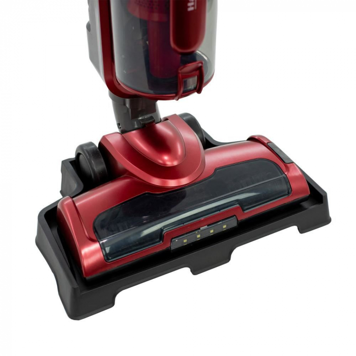 Aspirator vertical 2in1 Hausberg HB-2026RS, 120W, 2 viteze de lucru, Negru/Rosu [4]