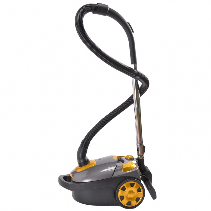 Aspirator cu sac panza Hausberg HB-2815AU, 2200W, Capacitate 3L, Gri/Auriu [2]