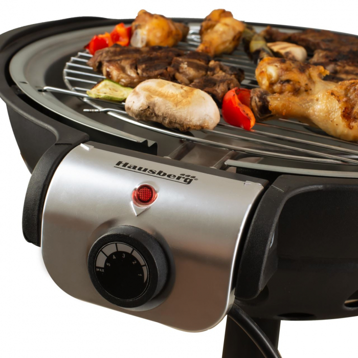 Gratar Electric HAUSBERG HB540, 1600 W, 34cm, 5 trepte temperatura, 4 accesorii gratar incluse, Negru [5]