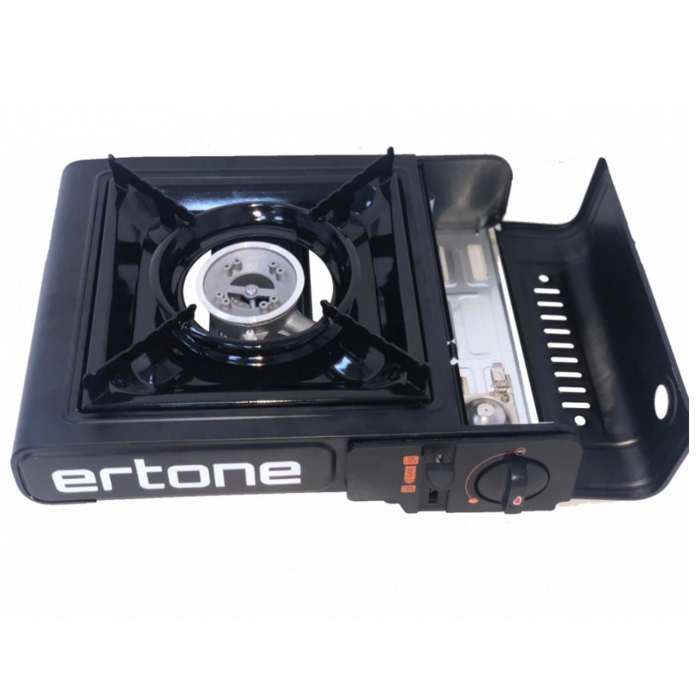 Aragaz portabil camping Ertone MN231NG, 2.2 kW, Aprindere piezo, Pentru butelie spary, Negru [3]