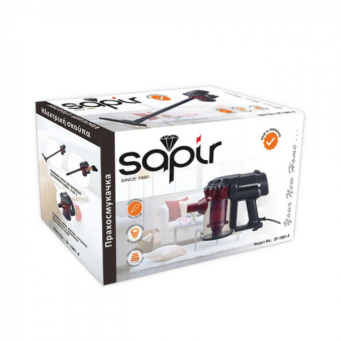 Aspirator vertical 2 in 1 Sapir SP1001F, 600W, 800ml, Filtru HEPA, Cablu 5m [5]