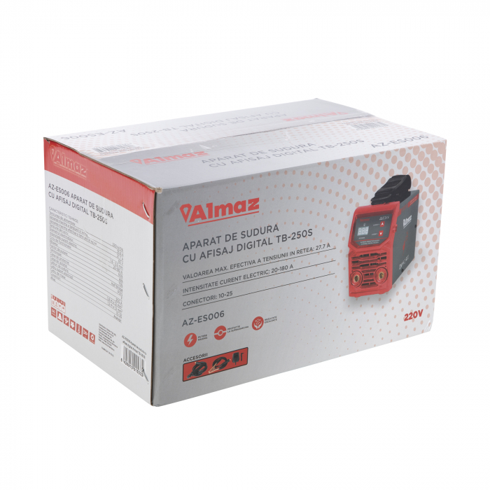 Aparat de sudura tip invertor Almaz AZ-ES006, TB 250S, Afisaj digital, accesorii incluse [7]