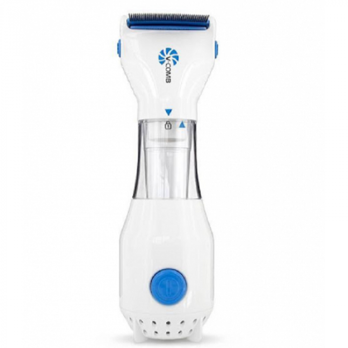 Pieptene cu vacuum v-comb hausberg hb18, 200w, iluminare led, accesorii incluse, alb
