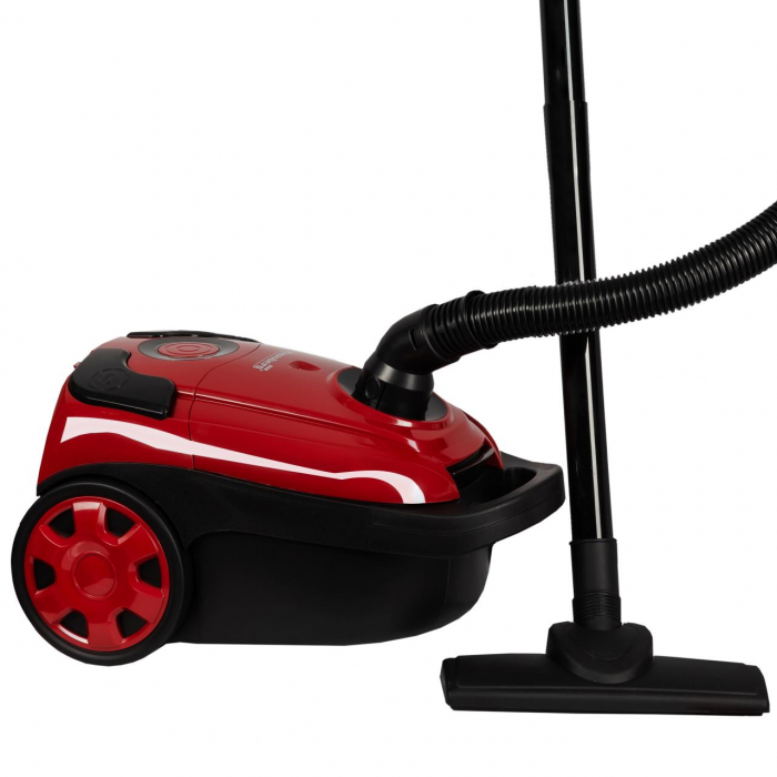 Aspirator cu sac panza Hausberg HB-2004RS, 700W, Capacitate  3L, Rosu [3]