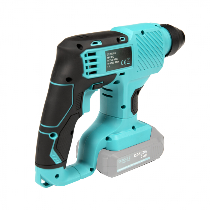 Ciocan rotopercutor Detoolz DZ-SE190, SDS+, 18V, 1J, 4750BPM, cu perii (fara acumulator si incarcator) [4]