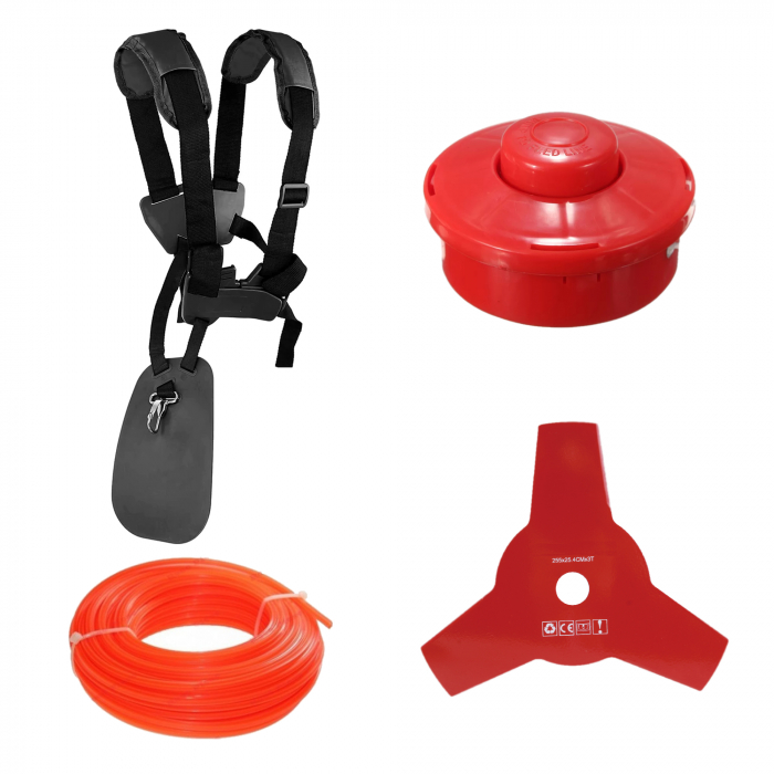 Pachet Motocoasa AKIRA, Cultivator, Prasitoare, Accesoriu tip fierastrau, Accesoriu tuns gard viu, 8CP, accesorii incluse [5]