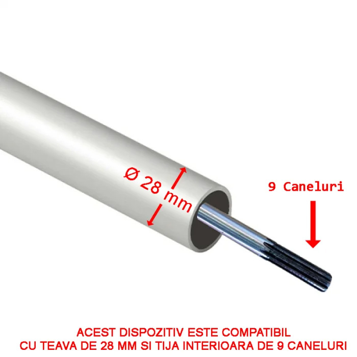 Accesoriu tip Cultivator + Prasitoare , 28mm*9T pentru motocoasa, model premium universal, Mencoza [4]
