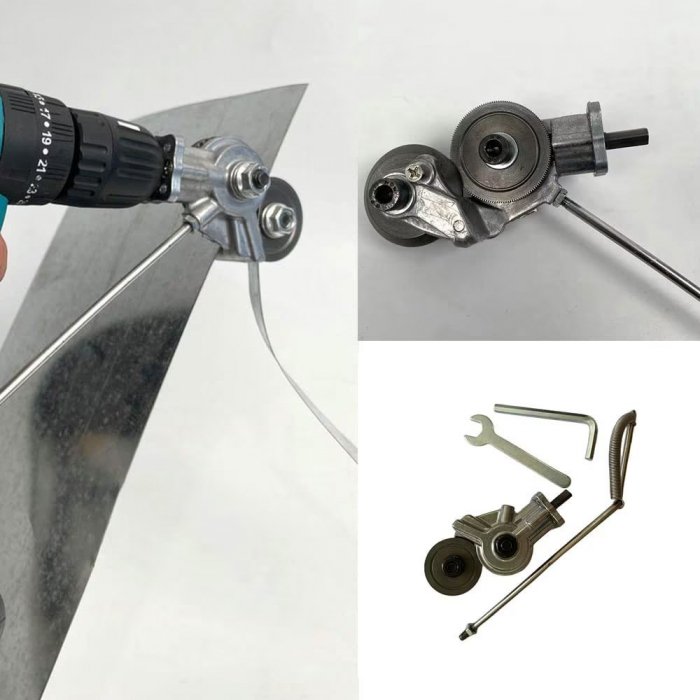 Adaptor tip cutter (cu role) pentru bormasina, pentru taiat otel/aliaj/tabla [9]